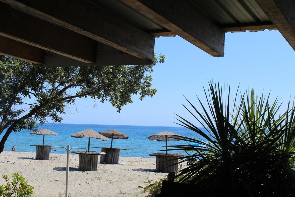 Bord de mer, pieds dans l'eau, vue panoramique Villa San-Nicolao Exterior foto