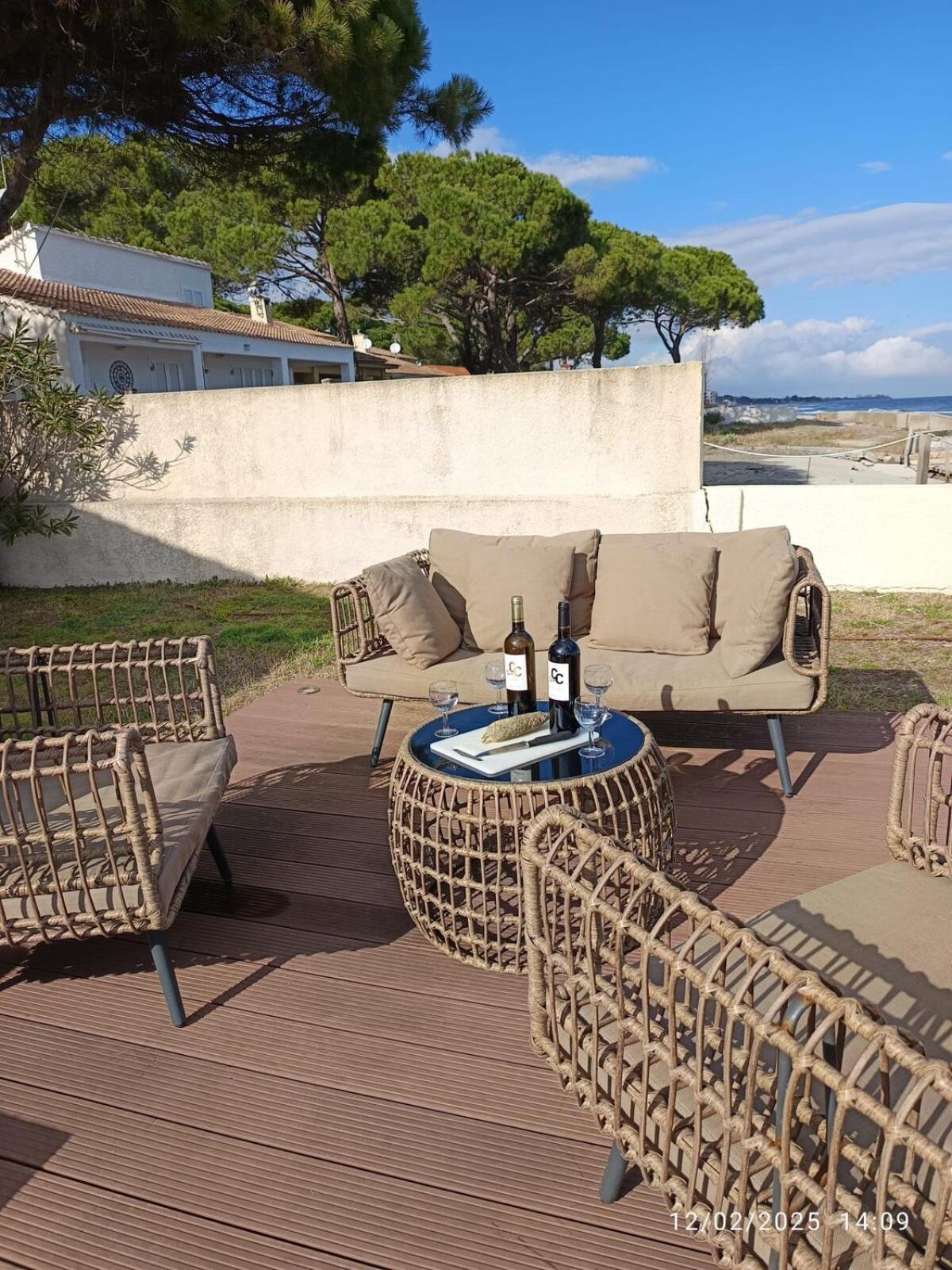 Bord de mer, pieds dans l'eau, vue panoramique Villa San-Nicolao Exterior foto